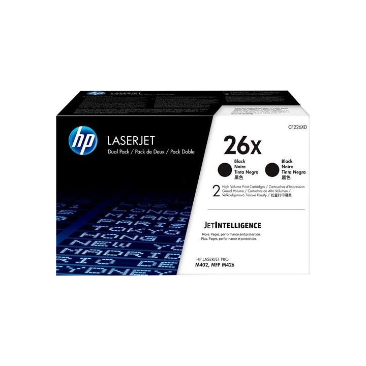 HP CF226X Preto Pack de 2 Toners Originais - 26X