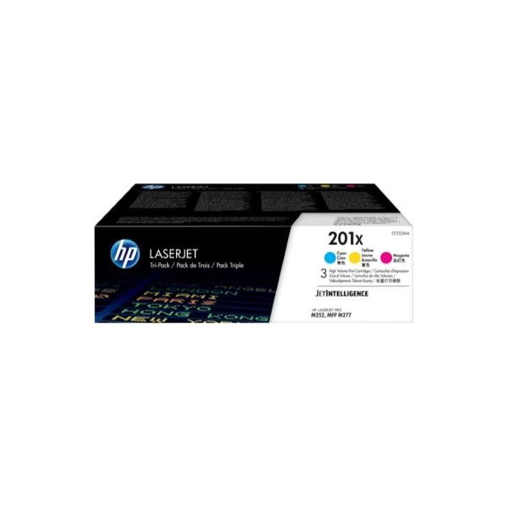 HP CF401X/CF402X/CF403X Pack de 3 Toners Originais - 201X