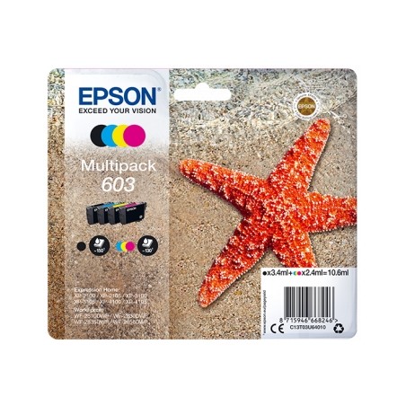 Epson 603 Pack de 4 Cartuchos de Tinta Originais Epson 603 - C13T03U64010 - C13T03U64010