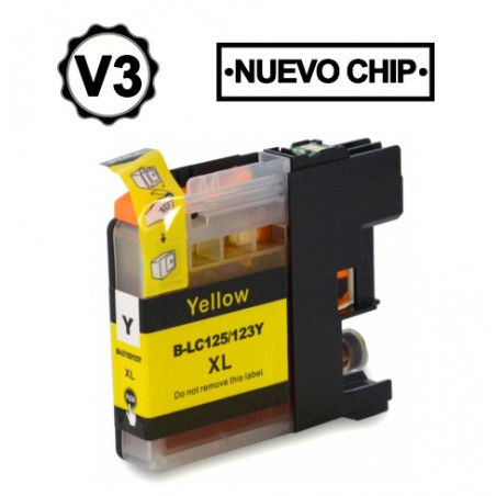 Brother LC123XL/LC121XL Amarillo Cartucho de Tinta Generico