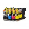 Brother LC123XL/LC121XL Conjunto 4 tinteiros compatíveis