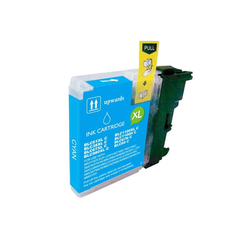 Brother LC980XL/LC1100XL/LC985XL Cyan Cartucho de Tinta Generico
