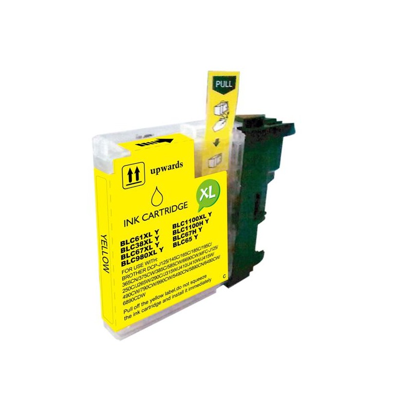 Brother LC980XL/LC1100XL/LC985XL Amarelo Cartucho de Tinta Generico