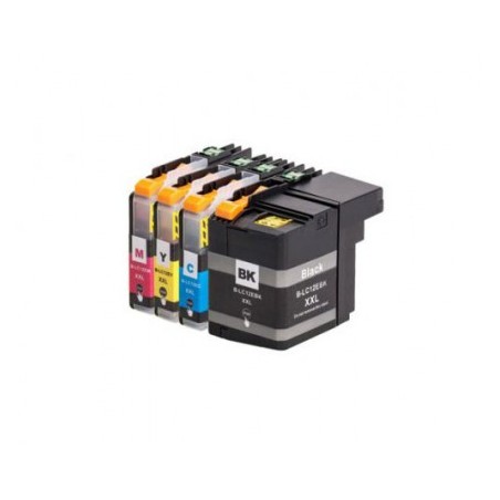 Conjunto 4 Brother LC12E BK + Cor compatíveis
