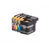 Conjunto 4 Brother LC12E BK + Cor compatíveis
