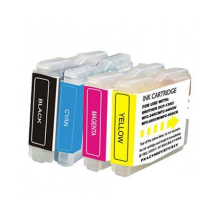 Conjunto 4 Tinteiros Compativeis, Brother LC-970 XL / LC-1000 XL Preto