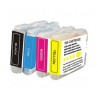 Conjunto 4 Tinteiros Compativeis, Brother LC-970 XL / LC-1000 XL Preto