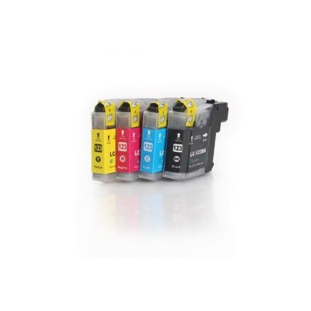 Conjunto 4 tinteiros Brother LC127XL LC125XL compatíveis