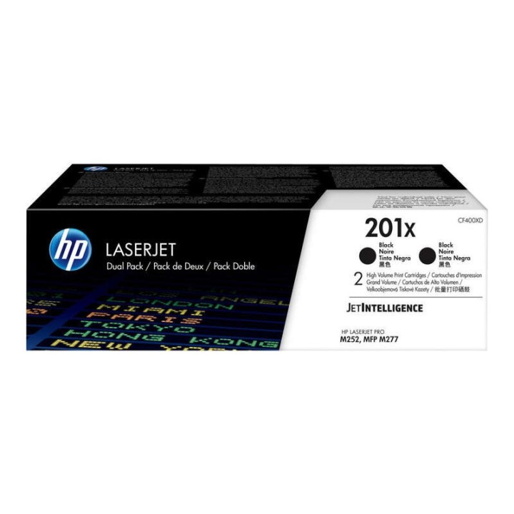 HP CF400X Preto Pack de 2 Toners Originais - 201X