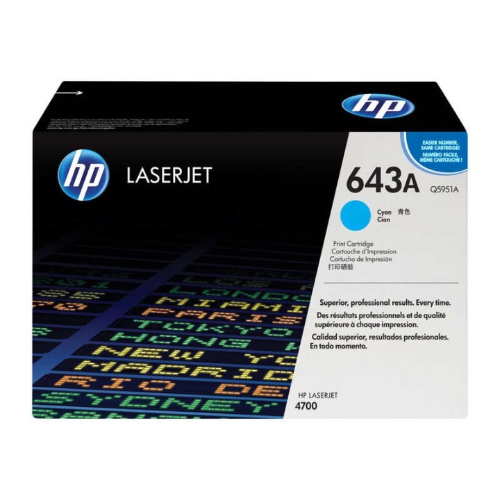 HP Q5951A Ciano Toner Original - 643A